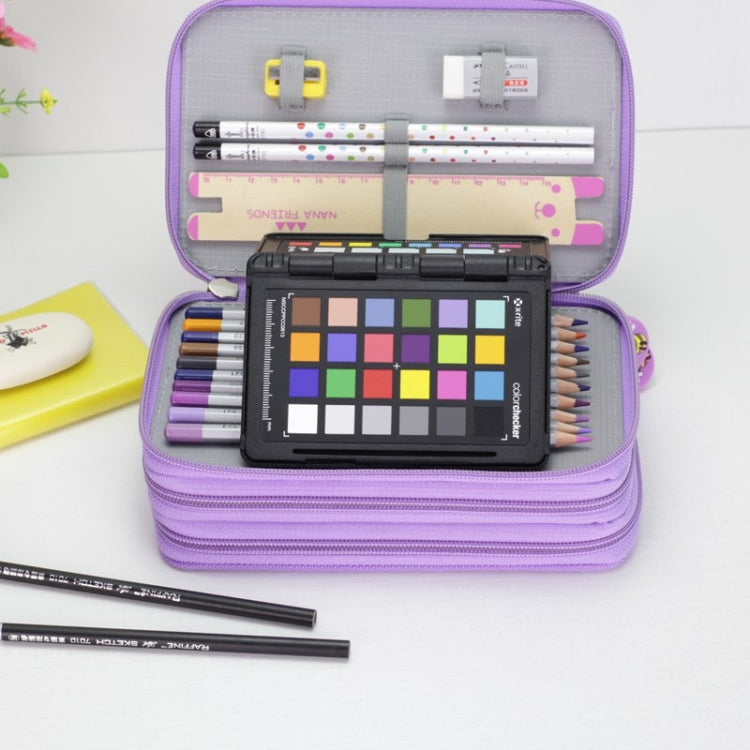 52 Holes 3 Layers Oxford School Pencil Case Large Pen Bag Box