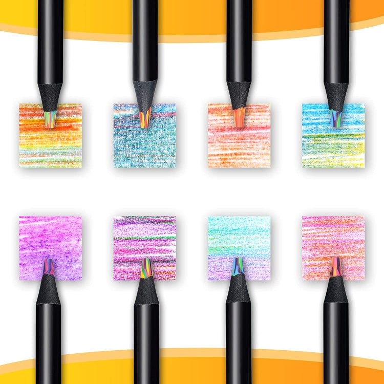 8 In 1 Rainbow Pencils Set Wooden Colored Pencil for Kids Adults Art Drawing