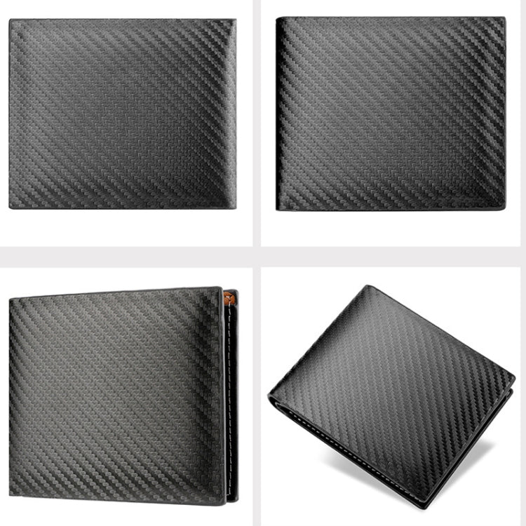 Men Wallet Carbon Fiber Horizontal Business Wallet Card Holder, k3260 Grey, k3260 Coffee