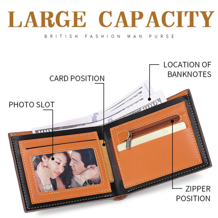 Men Wallet Carbon Fiber Horizontal Business Wallet Card Holder, k3260 Grey, k3260 Coffee