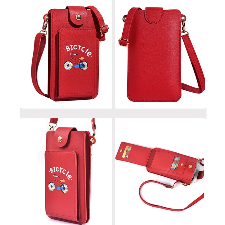 Ladies Mobile Phone Bag One Shoulder Messenger Mini Bag Printed Long Card Holder Wallet