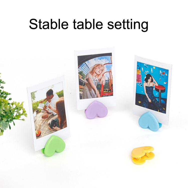 5sets Cute Color Love Clip Desktop Bracket Picture Hanging Wall Decoration Memo Clip