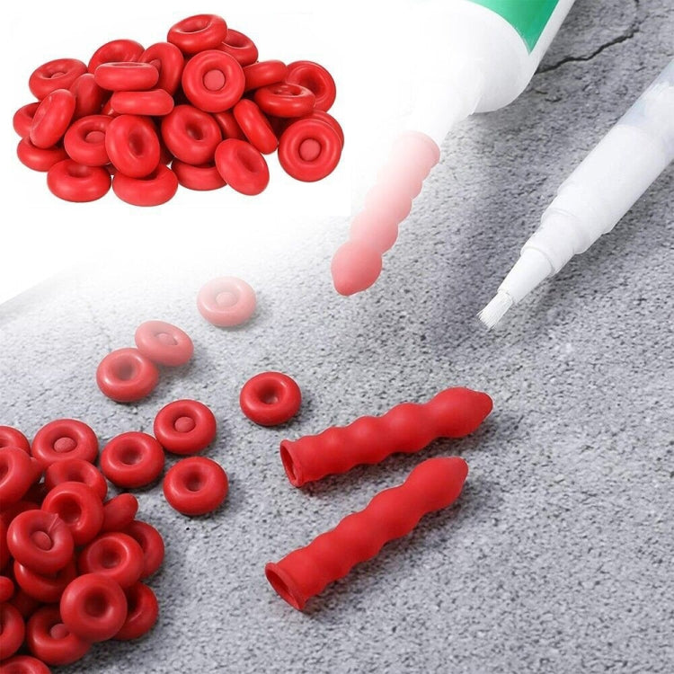 Glass Glue Nozzle Sealing Cap Leak-proof Sleeve Glass Glue Nozzle Protective Sleeve