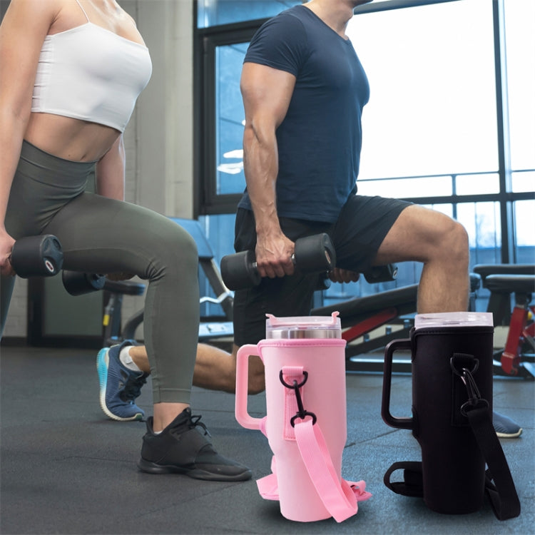 For 40oz Stanley Quencher Water Bottle Carrier Bag Sleeve With Adjustable Shoulder Strap