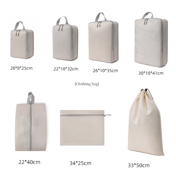 7 In 1  Compression Packing Cubes Expandable Travel Bags Luggage Organizer, 7 In 1