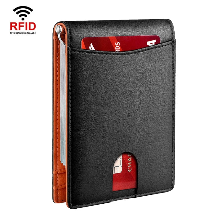 RFID Anti-Theft Brush Leather Multi Card Pocket Coin Wallet Credit Card Case