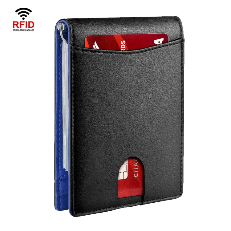 RFID Anti-Theft Brush Leather Multi Card Pocket Coin Wallet Credit Card Case