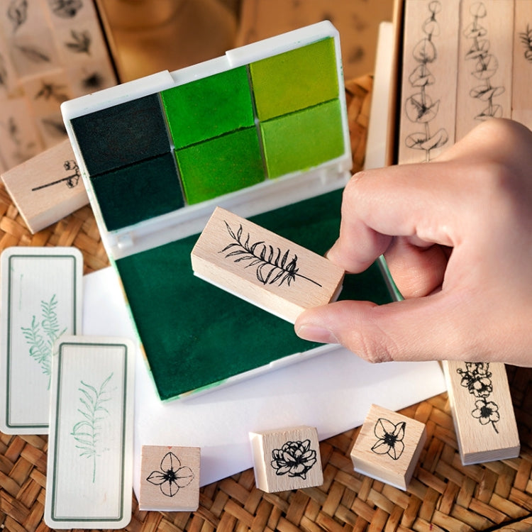 Handbook Seal Holly Wood Rubber Stamp Set