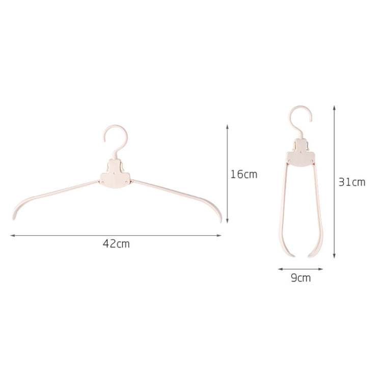 Plastic Travel Folding Hanger Portable Clothes Wide Shoulder Traceless Drying Rack