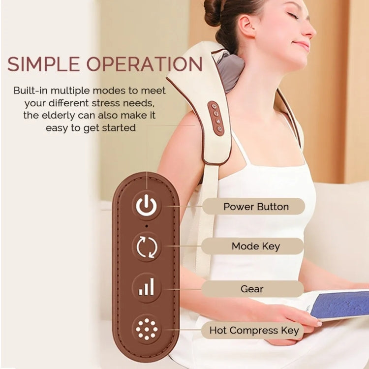 Electric Neck And Shoulder Massager Shiatsu Back Neck Massager With Heat