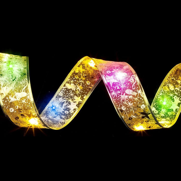 LED Christmas Tree Decoration Bronzing Ribbon Lights