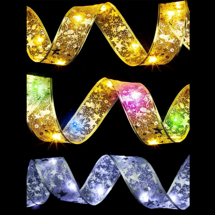 LED Christmas Tree Decoration Bronzing Ribbon Lights