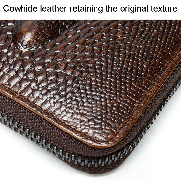 Mens Long Business Wallet Crocodile Pattern Multi Cards Clutch Bag