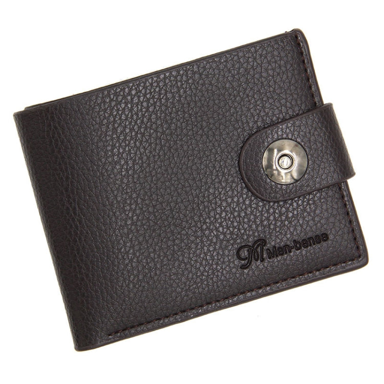 MenBense Men Short Magnetic Clasp Wallet Multi-Card Coin Purse
