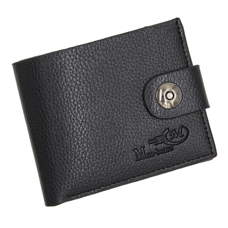MenBense Men Short Magnetic Clasp Wallet Multi-Card Coin Purse