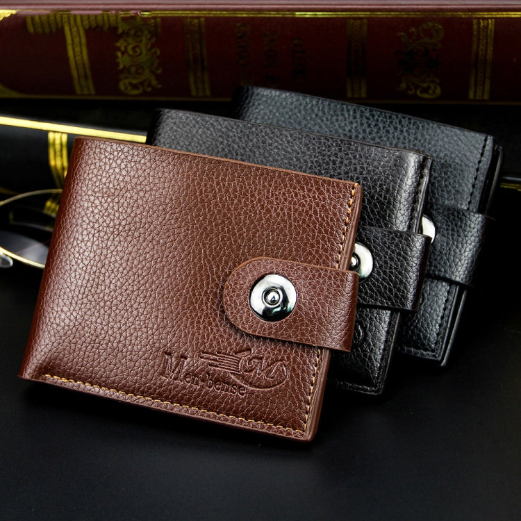 MenBense Men Short Magnetic Clasp Wallet Multi-Card Coin Purse