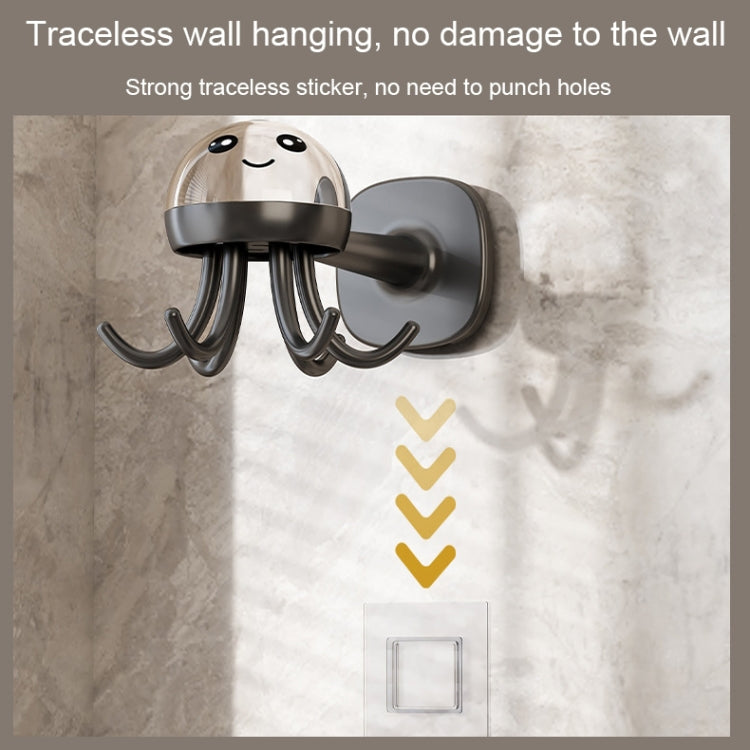 Multifunctional Six-claw 360-degree Rotating Hook Rack Kitchen Storage Seamless Punch-free Hooks