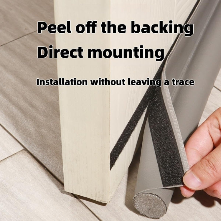 Door Bottom Seal Strip Door Seam Soundproof Windproof Sticker Door Foot Down Gap Self-Adhesive Blocking Strip, Unilateral Brown, Unilateral Black, Unilateral Gray
