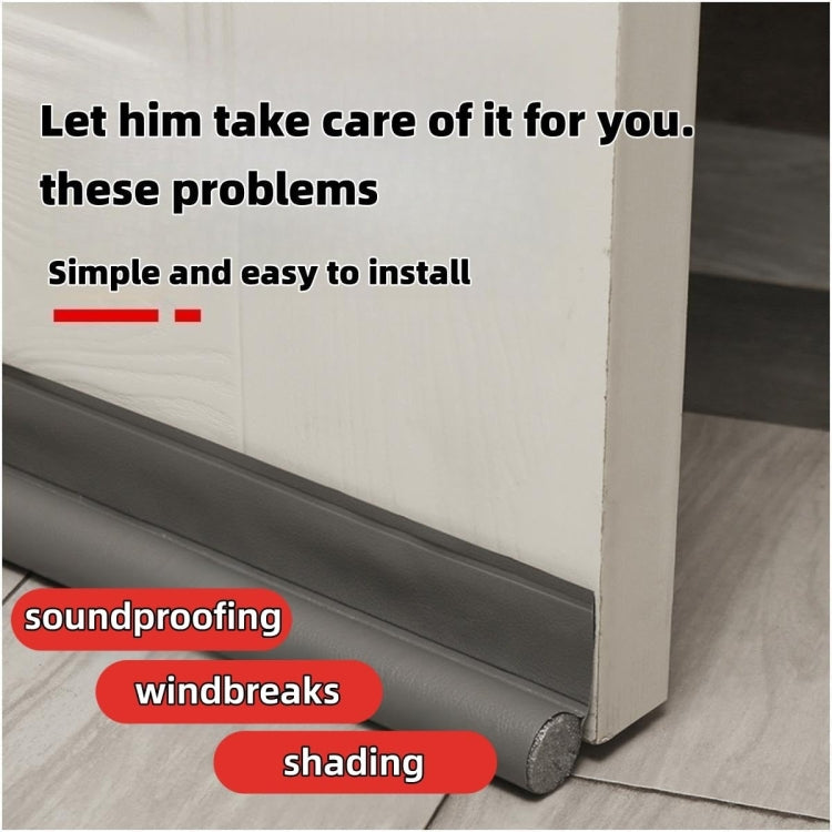 Door Bottom Seal Strip Door Seam Soundproof Windproof Sticker Door Foot Down Gap Self-Adhesive Blocking Strip, Unilateral Brown, Unilateral Black, Unilateral Gray