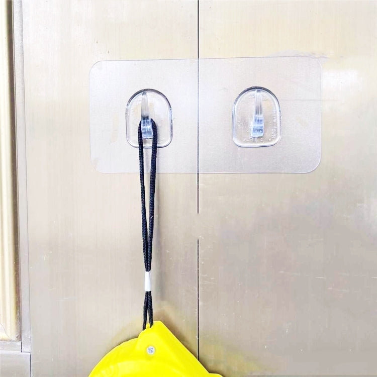 30pcs /Pack Double Hook for Paper Towels Plastic Traceless Sticky Hook