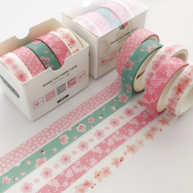 5rolls /Box 3m Washi DIY Decoration Handbook Tape Set