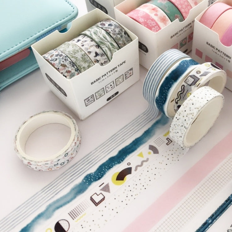 5rolls /Box 3m Washi DIY Decoration Handbook Tape Set