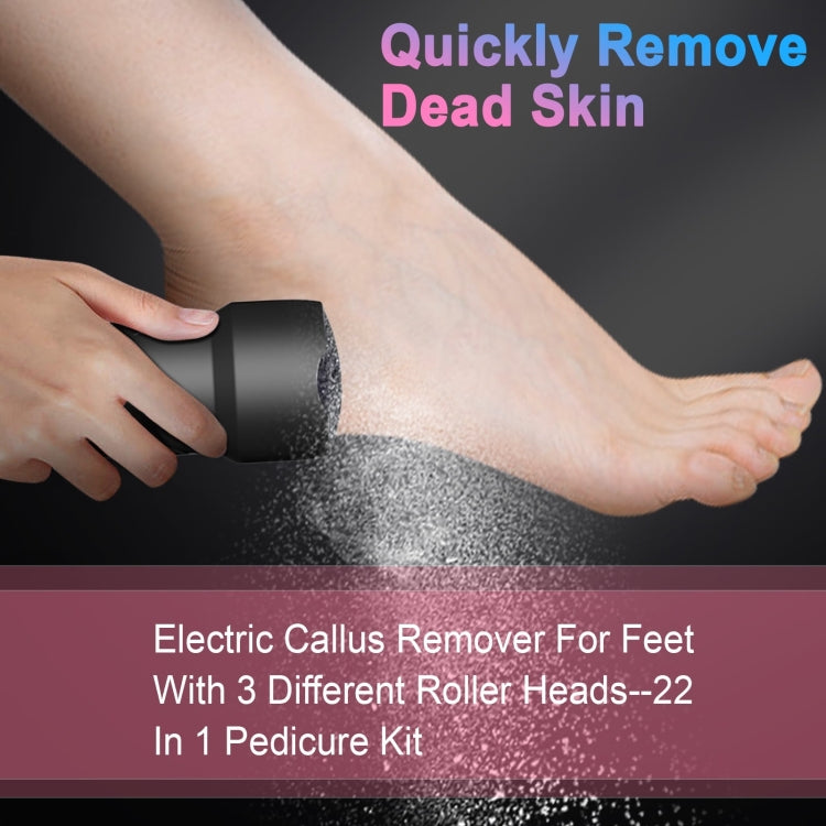 Electric Foot File Pedicure Kit Waterproof Feet Callus Remover