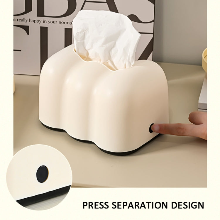 Cloud Tissue Box Tabletop Cream Style Wall Hanging Plastic Napkins Holder