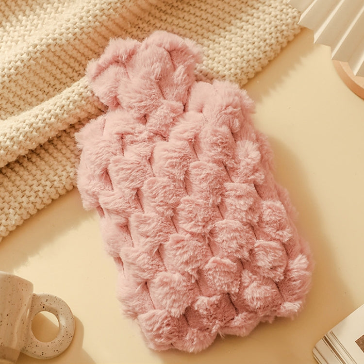 Imitation Rabbit Fur Water-filled PVC Explosion-proof Hot Water Bag for Cold / Hot Compresses