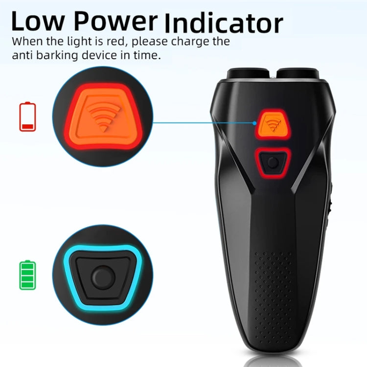 Ultrasonic Dog Repeller Stop Barker Dual Probe High Power Repeller Handheld Dog Trainer