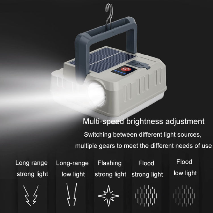 Outdoor Solar Energy Charging Camping Light Hanging Multi-Functional Tent Lamp Power Outage Emergency Lights