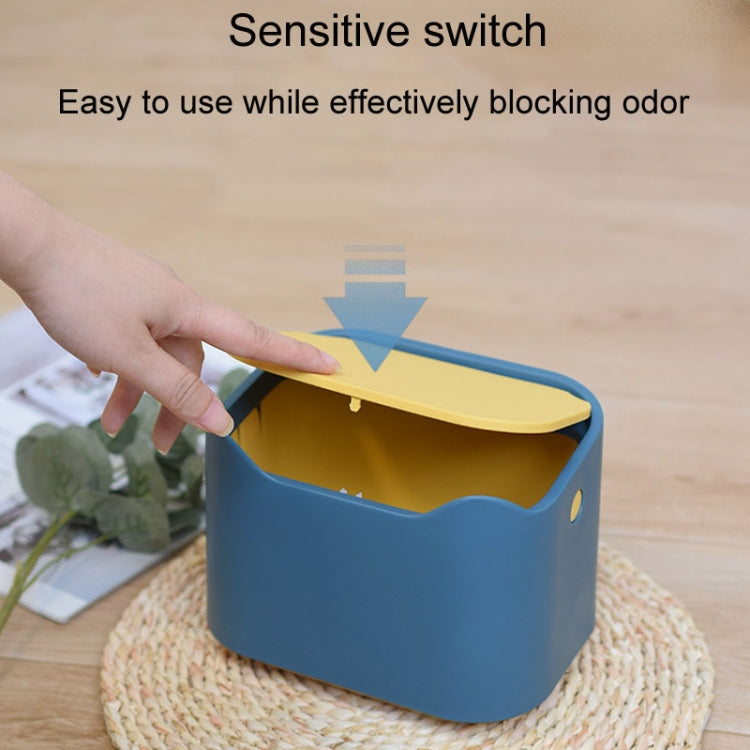 Push Type Desktop Wastebasket Small Odor-Isolating Pet Litter Pan