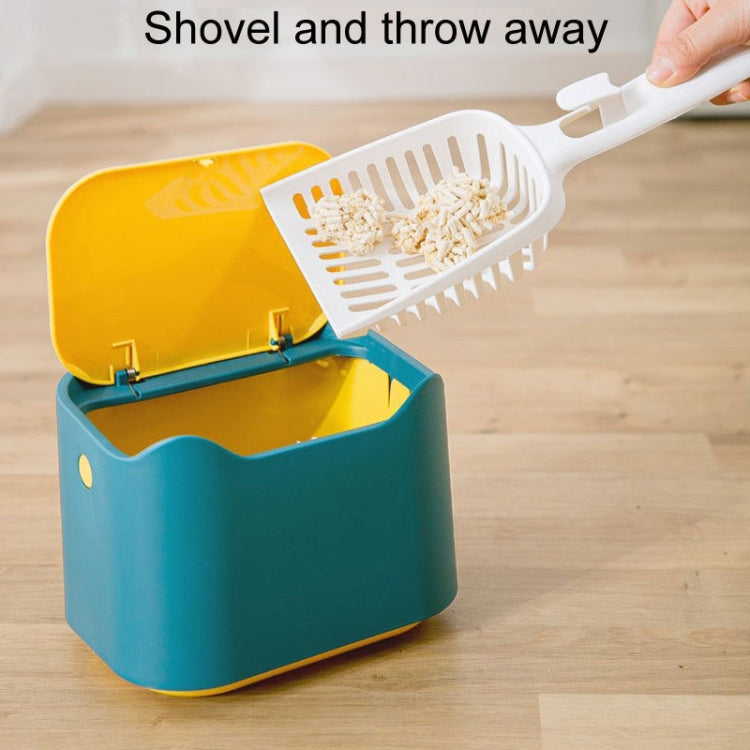 Push Type Desktop Wastebasket Small Odor-Isolating Pet Litter Pan