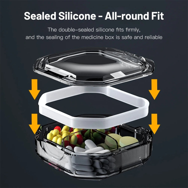 Portable Mini Compartmentalized Sealed Pill Box Weekly Morning And Evening Pill Capsule Dispensing Box