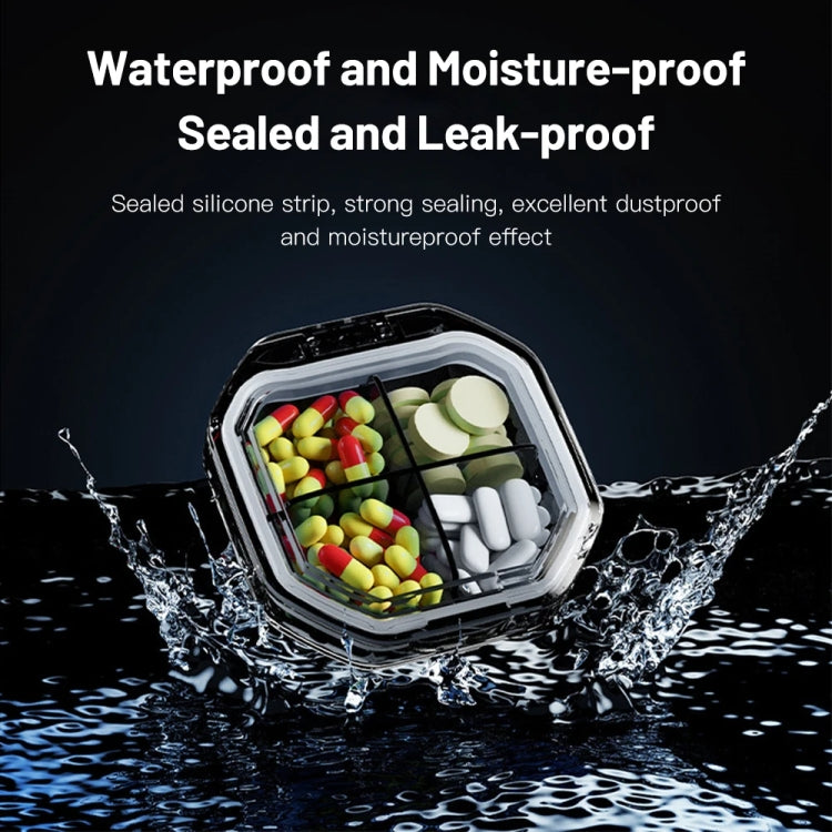 Portable Mini Compartmentalized Sealed Pill Box Weekly Morning And Evening Pill Capsule Dispensing Box