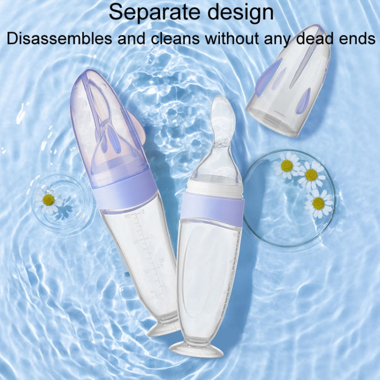 Baby Silicone Bottle Squeezeable Feeding Spoon Childrens Supplementary Bottle Feeder