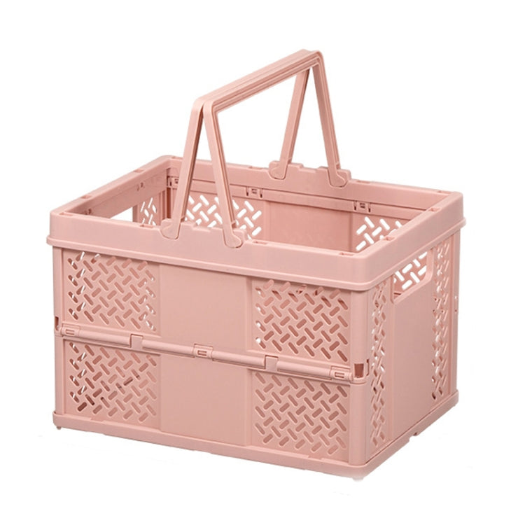 Stacking Folding Storage Baskets Home Kitchen Storage Bin Organizer With Handle, 24.4 x 18 x 1.4cm