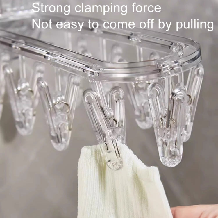 Suction Cup Clothes Rack Multi Clips Wall Mounted Indoor Outdoor Balcony Multifunctional Folding Clothes Hanger