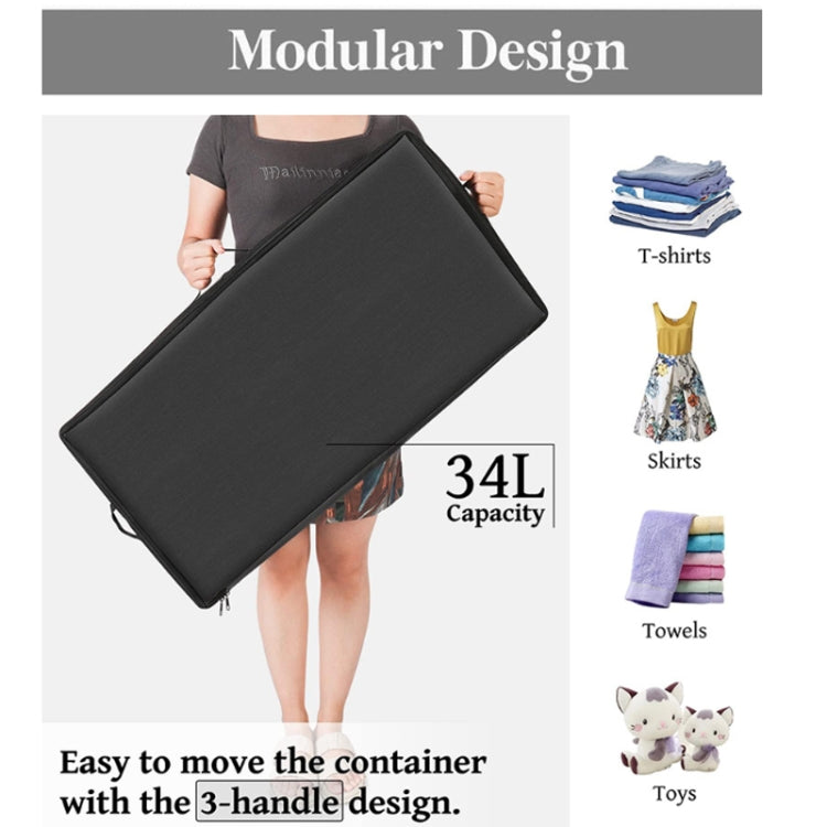 Foldable Under Bed Clothes Shoes Storage Bins with Wheels & Handles