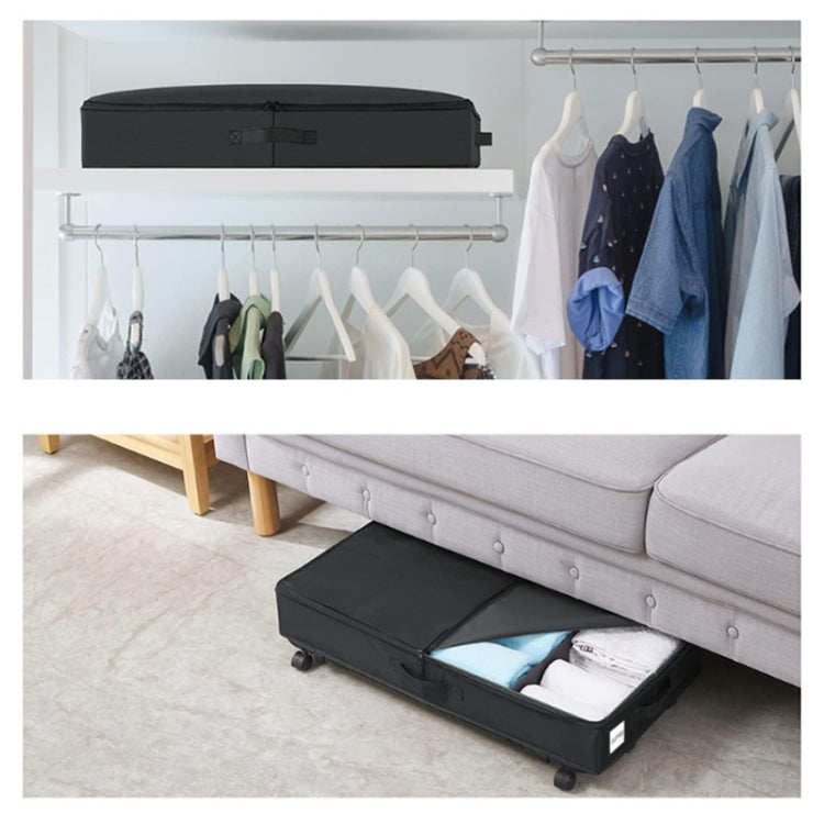 Foldable Under Bed Clothes Shoes Storage Bins with Wheels & Handles