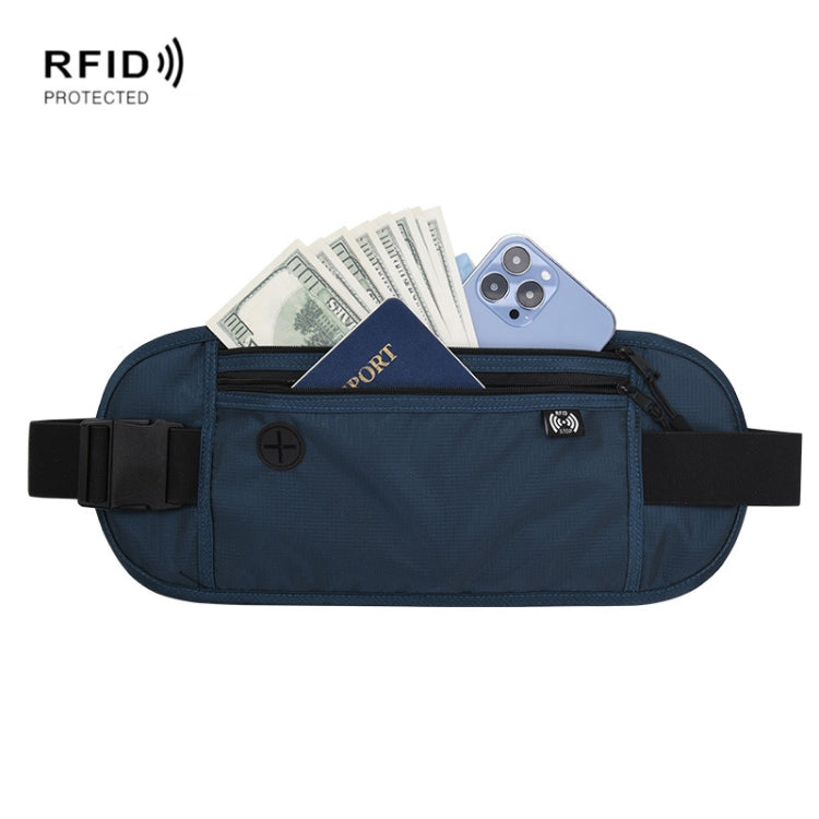 Passport Fit Invisible Waterproof Cell Phone Waist Pack Anti-theft Brush Travel Document Organizer Bag