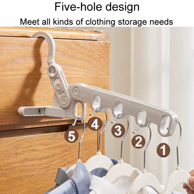 Foldable 5-Hole Clothes Hanging Rack Traveling Portable Clothing Hooks
