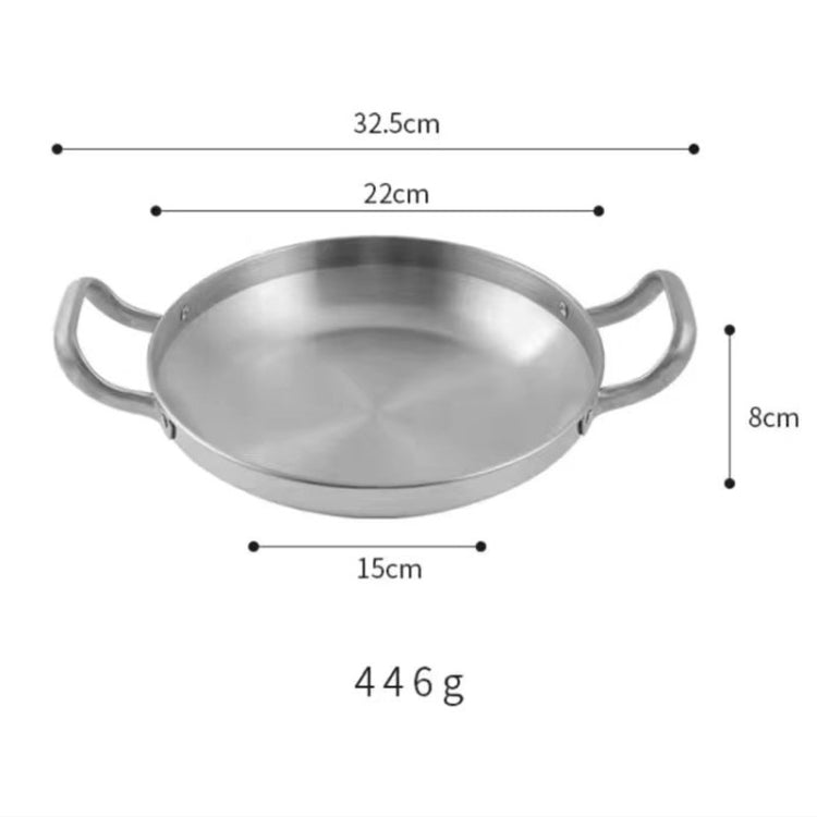 Thickened Stainless Steel Double Ears Pan Seafood Rice Pan Fried Chicken Tray