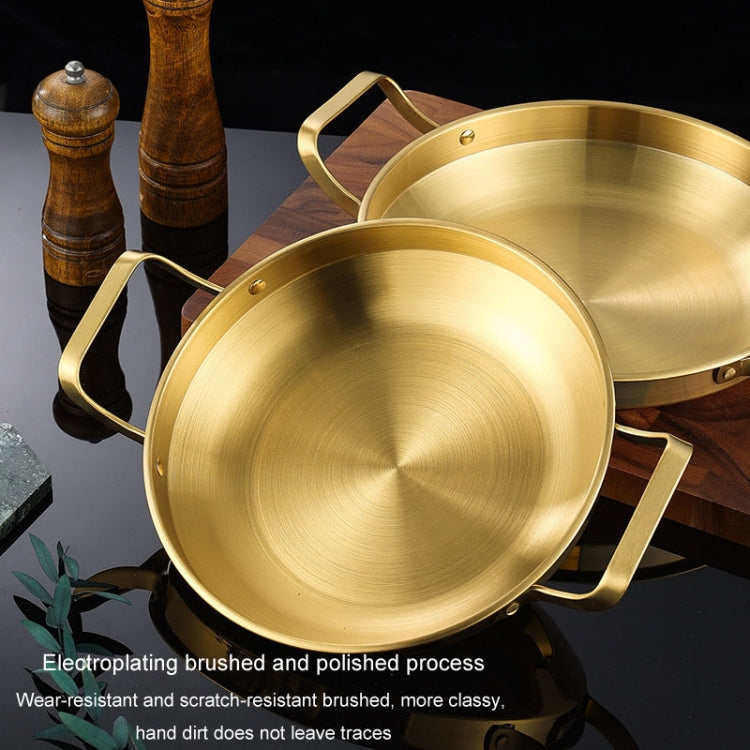 Thickened Stainless Steel Double Ears Pan Seafood Rice Pan Fried Chicken Tray