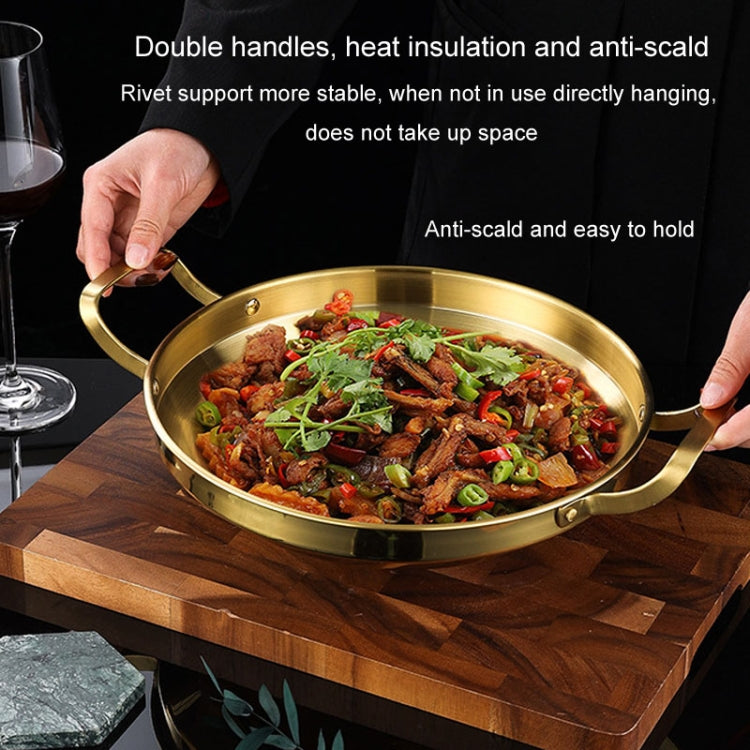 Thickened Stainless Steel Double Ears Pan Seafood Rice Pan Fried Chicken Tray