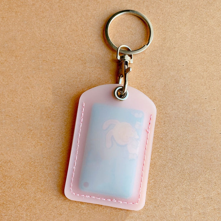 Access Control Elevator Card Holder Proximity Card Protector Keychain With Pull Ring