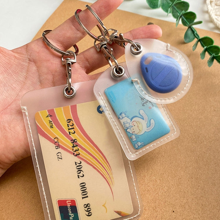 Access Control Elevator Card Holder Proximity Card Protector Keychain With Pull Ring