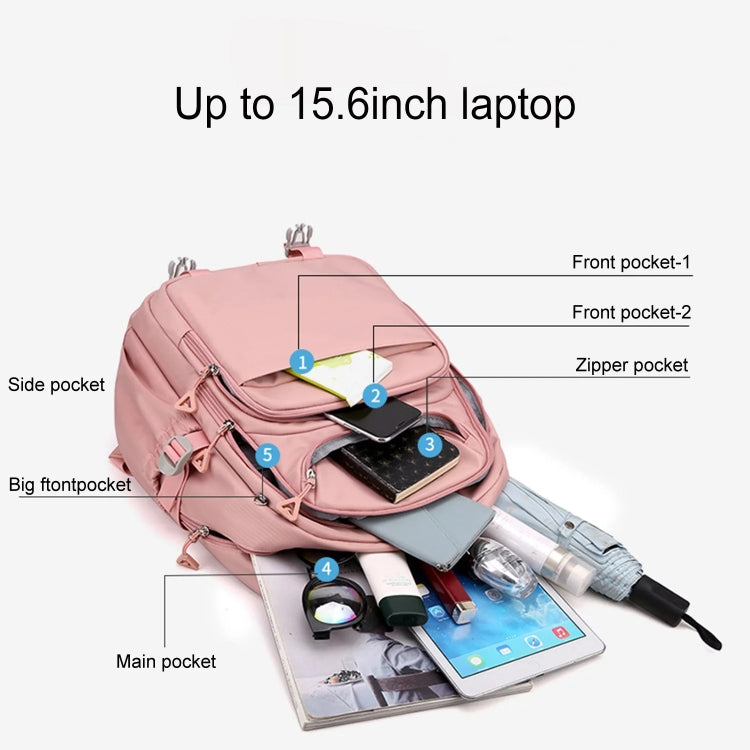 JLD  School Bag College Backpack Anti Theft Travel Bags for Teens Girls Students