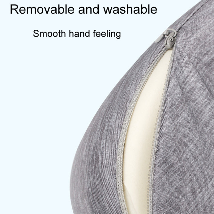 Colorblocking Ice Silk Memory Foam U-Shaped Pillow Portable Napping Neck Care Pillow