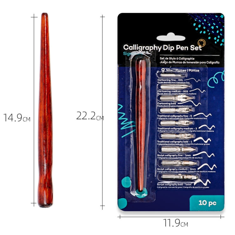 9 Calligraphy Nibs+ Dip Pen Set For Cartoon Sketching Art Drawing